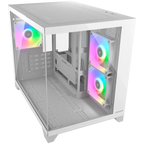 Компютърна кутия Cougar FV150 Mini RGB PC Case, Mid tower, бяла