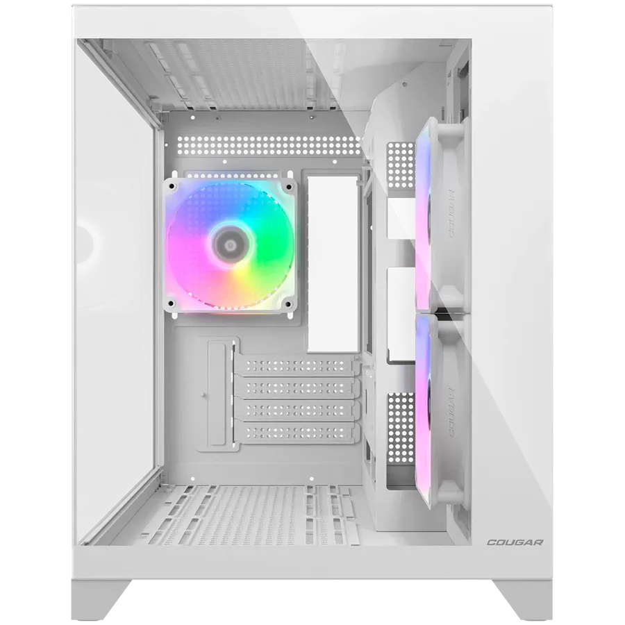 Компютърна кутия Cougar FV150 Mini RGB PC Case, Mid tower, бяла