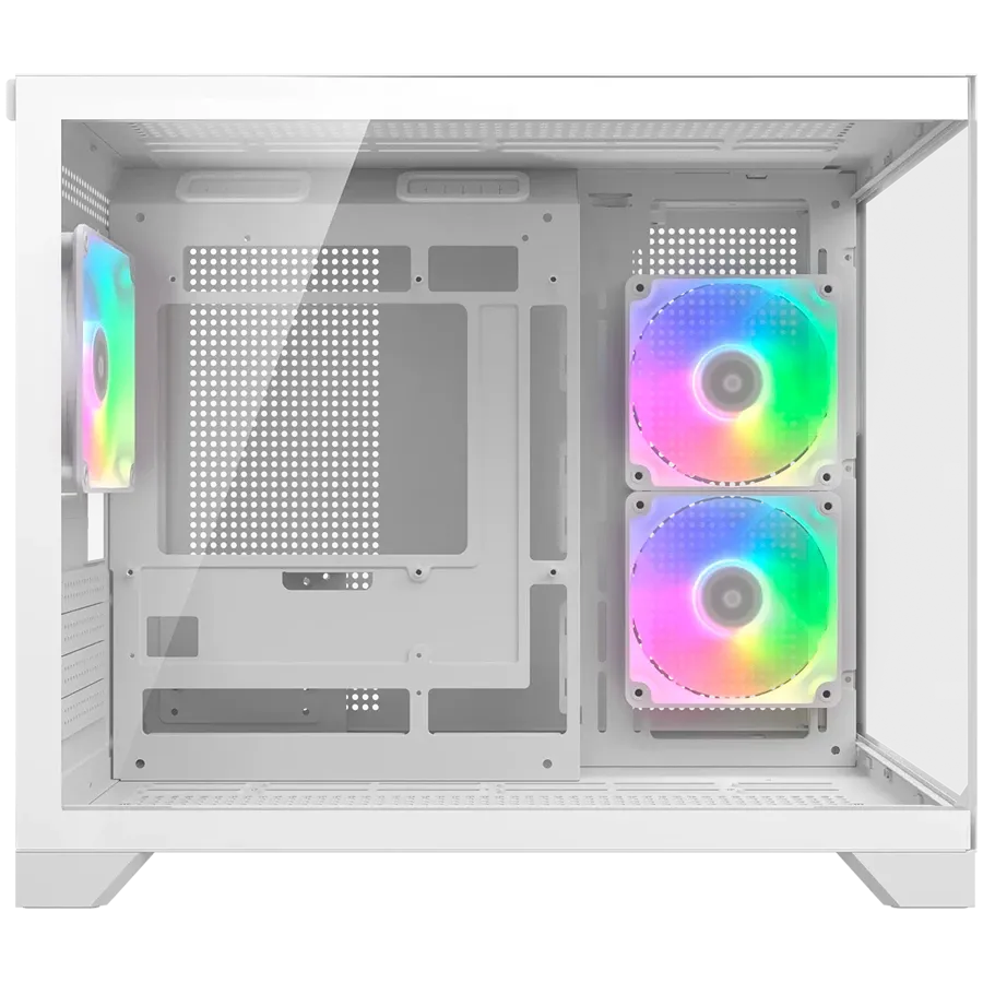 Компютърна кутия Cougar FV150 Mini RGB PC Case, Mid tower, бяла