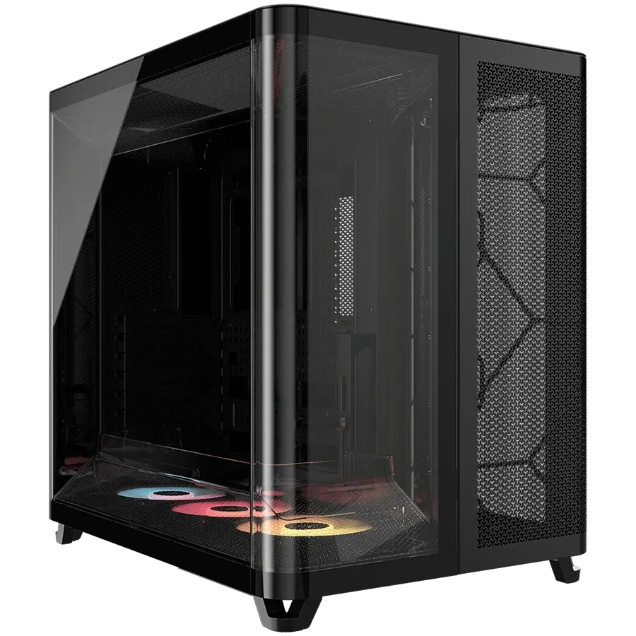 Компютърна кутия Corsair AIR 5400 RS-R ARGB Tempered Glass Mid-Tower, черна