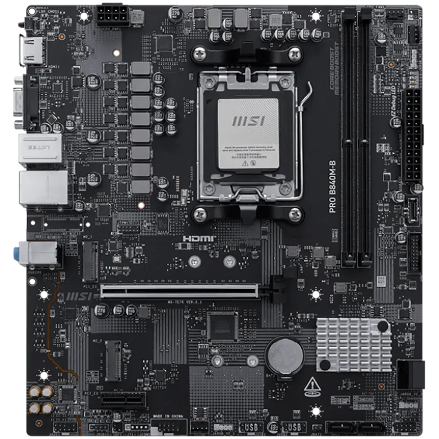Дънна платка MSI PRO B840M-B, mATX