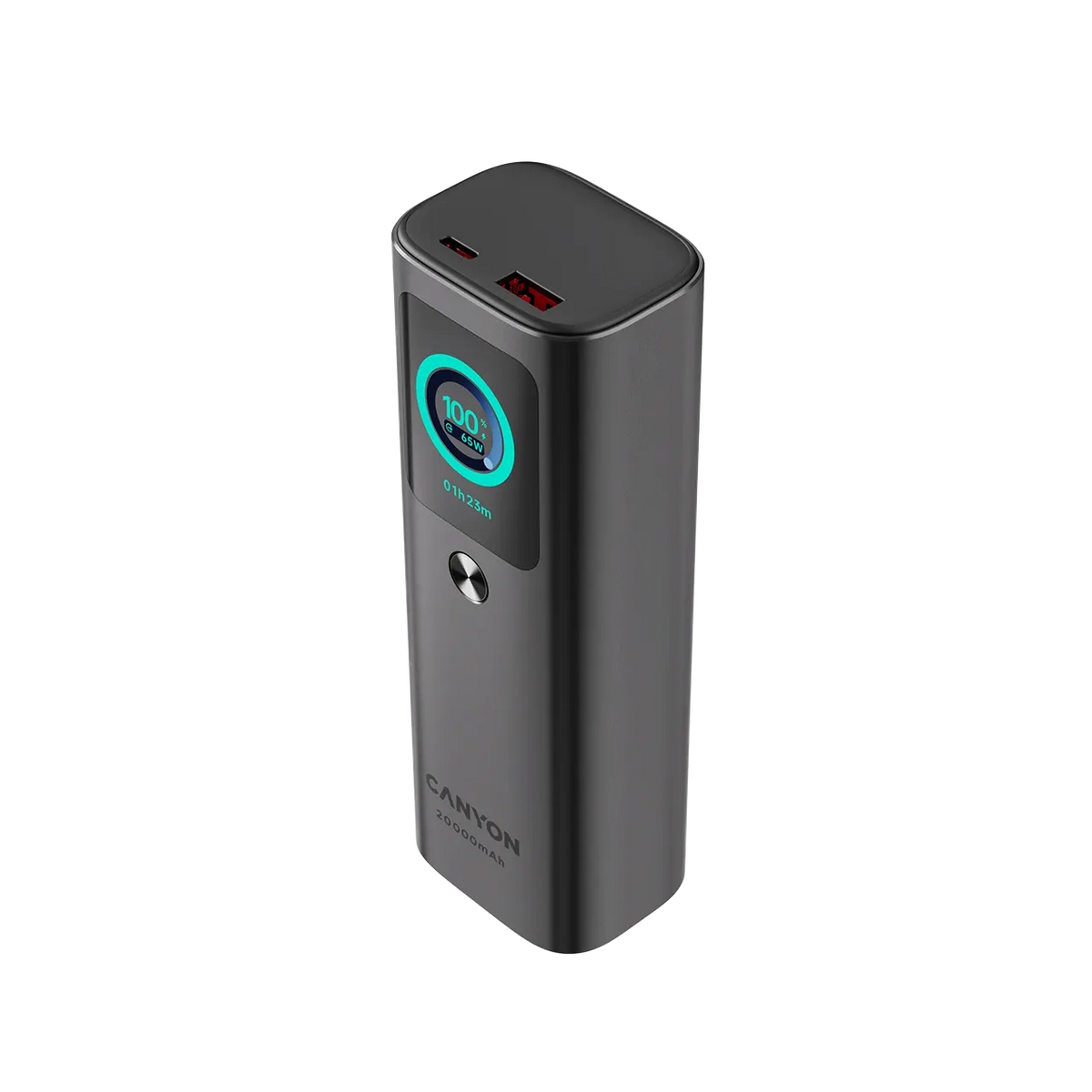 Външна батерия Canyon Built-in cable OnPower 265 20000mAh 165W Aluminium Dark
