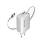 Зарядно устройство Canyon charger OnCharge 65RC Build-In Cable USB-C 65W 1xPD (CNS-CURC65ACW)