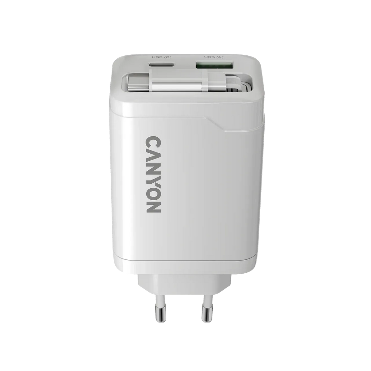 Зарядно устройство Canyon charger OnCharge 65RC Build-In Cable USB-C 65W 1xPD (CNS-CURC65ACW)