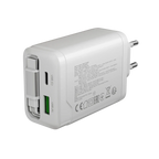 Зарядно устройство Canyon charger OnCharge 65RC Build-In Cable USB-C 65W 1xPD (CNS-CURC65ACW)
