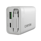 Зарядно устройство Canyon charger OnCharge 65RC Build-In Cable USB-C 65W 1xPD (CNS-CURC65ACW)