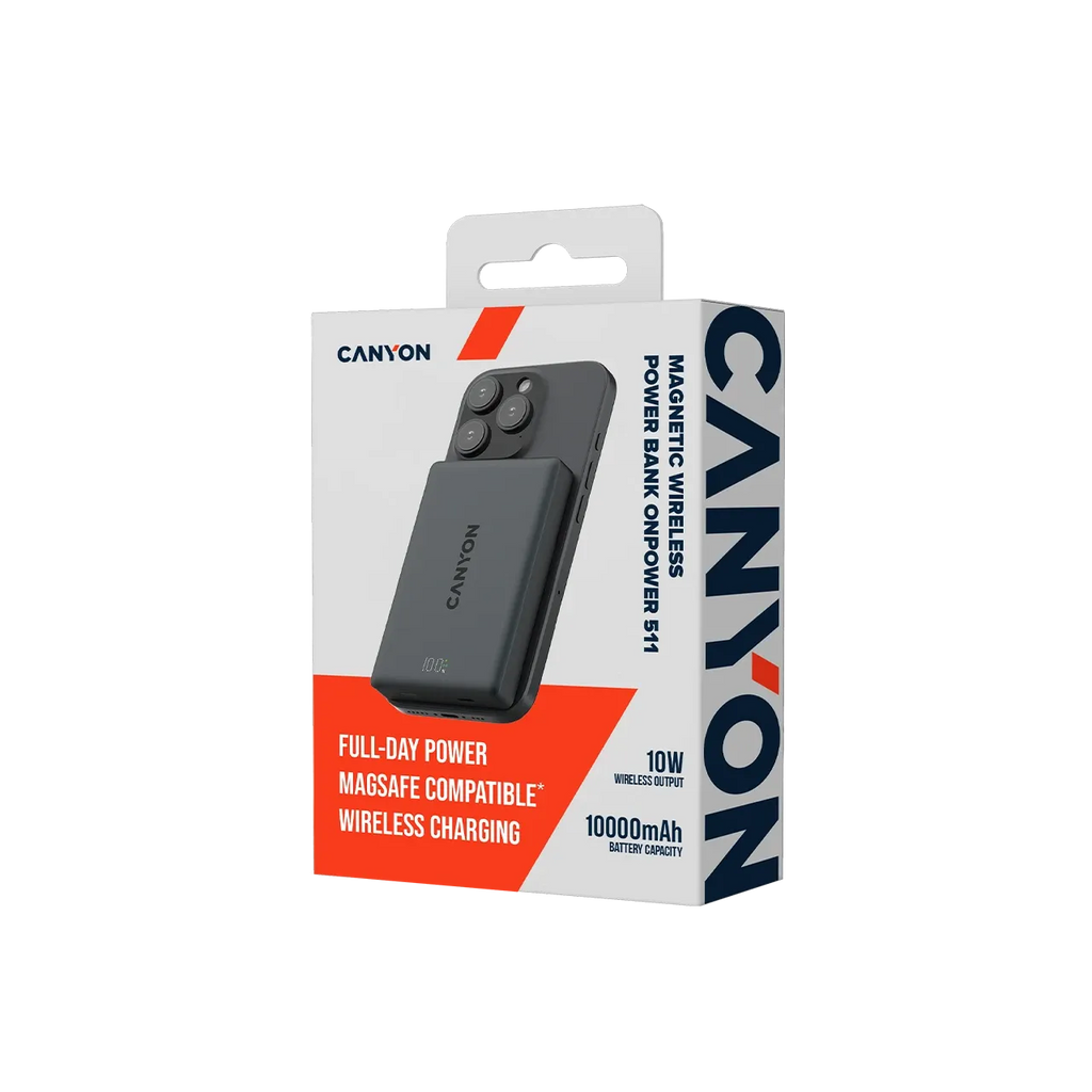 Външна батерия Canyon magnetic OnPower 511 PD20W 10000mAh Aluminium