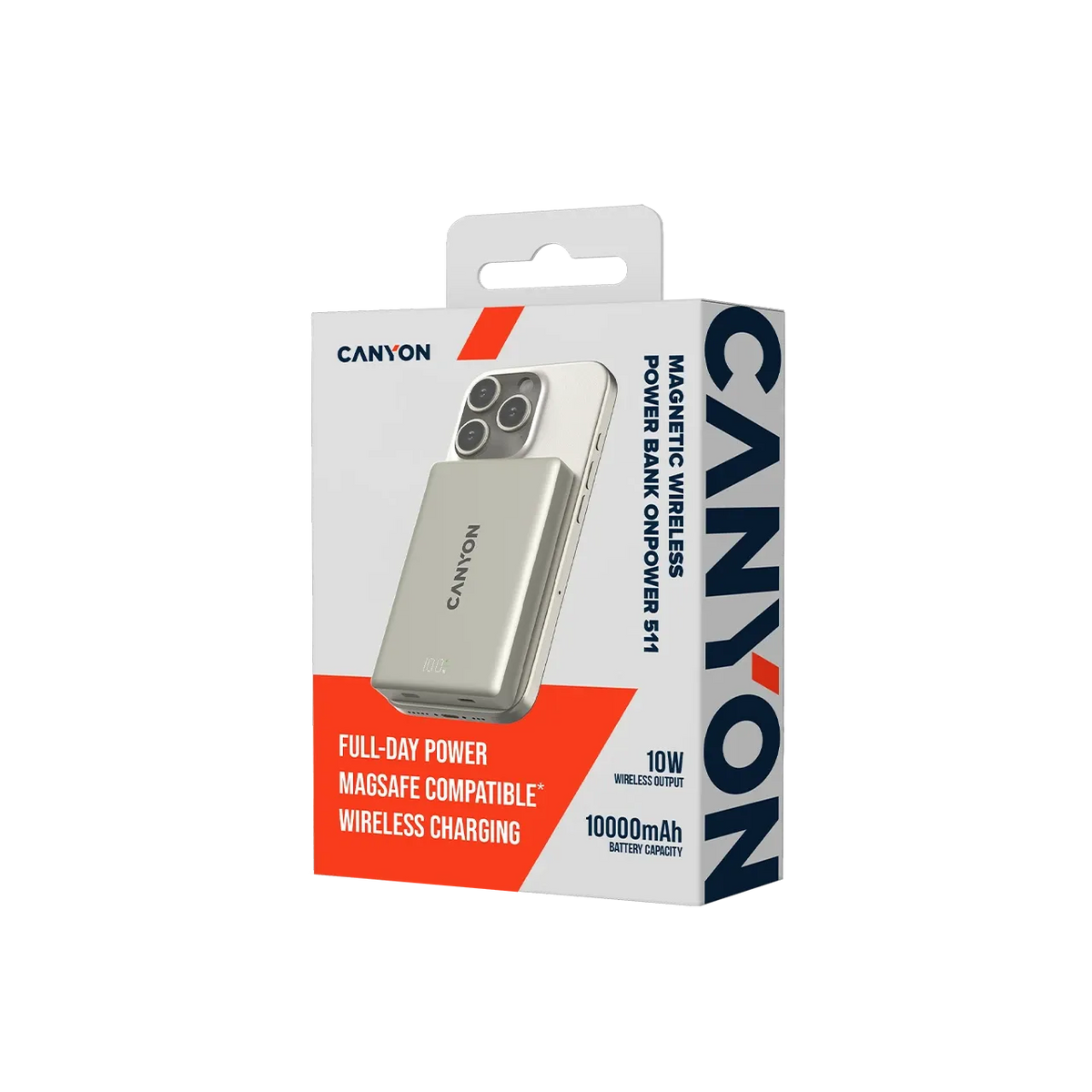Външна батерия Canyon magnetic OnPower 511 PD20W 10000mAh Aluminium Star, сива