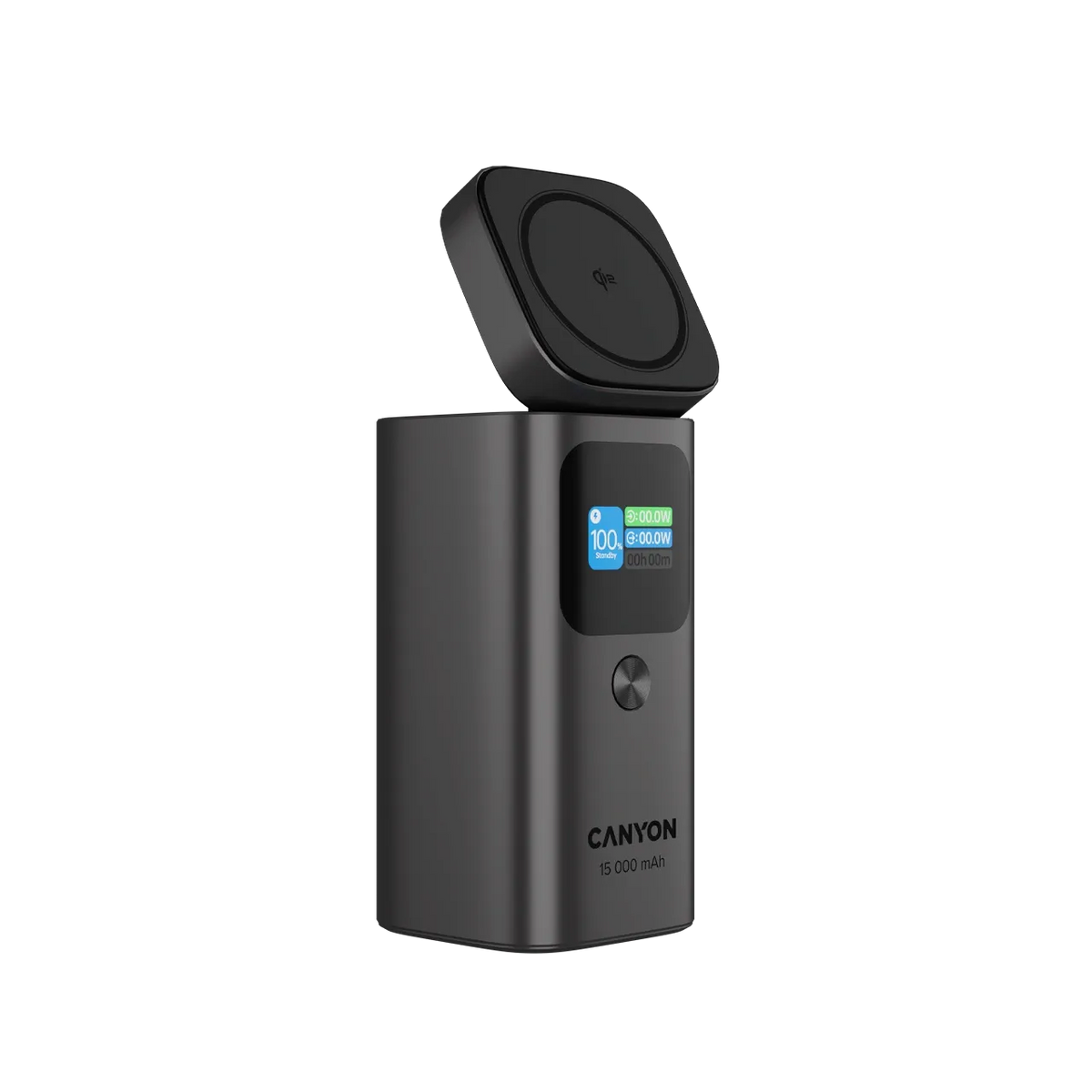 Външна батерия Canyon Qi2 magnetic OnPower 150 15000mAh Aluminium Dark, сива