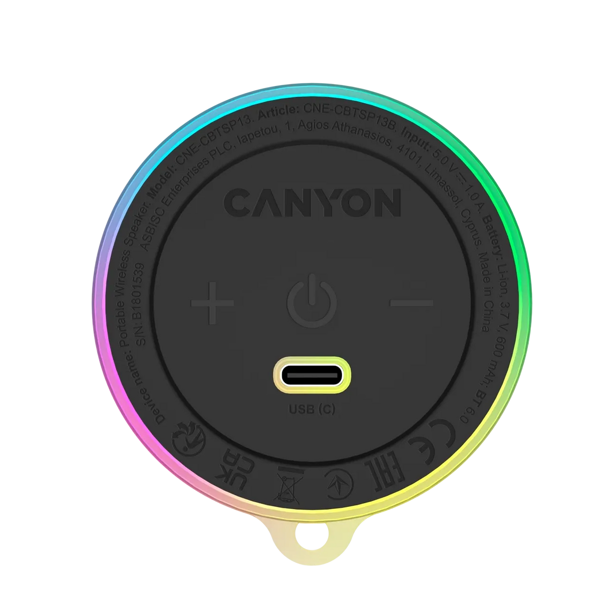 Bluetooth тонколона Canyon Magnetic BT OnMove 13 5W, черна