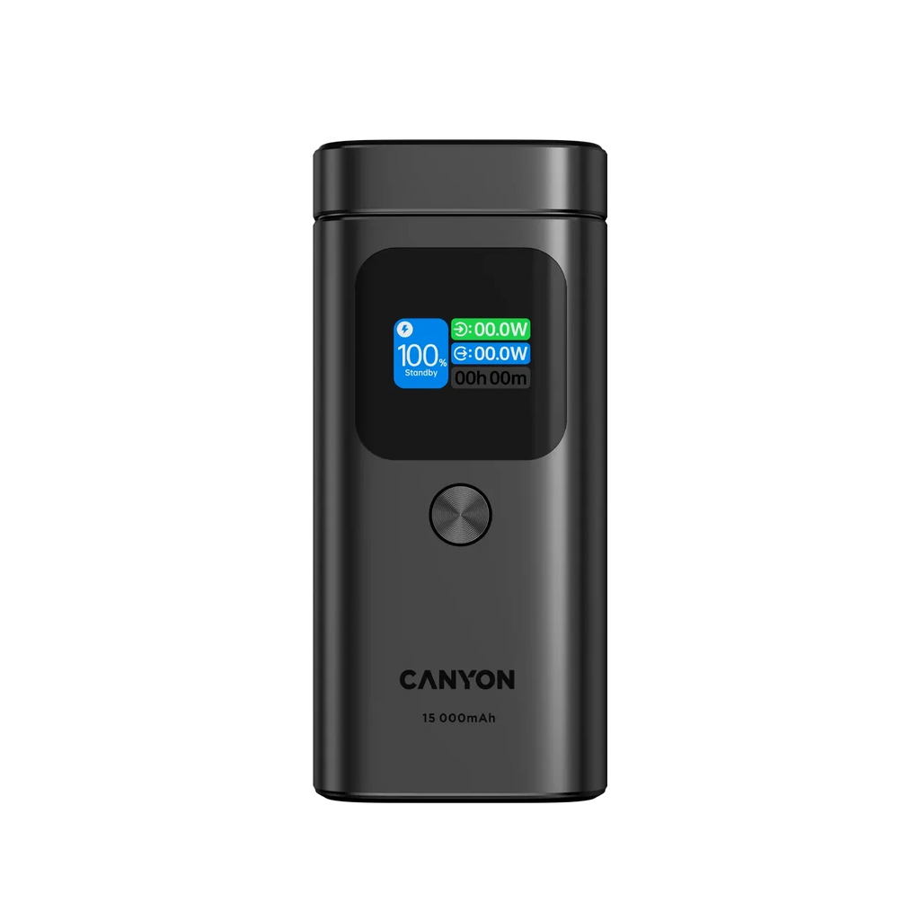 Външна батерия Canyon Qi2 magnetic OnPower 150 15000mAh Aluminium Dark, сива
