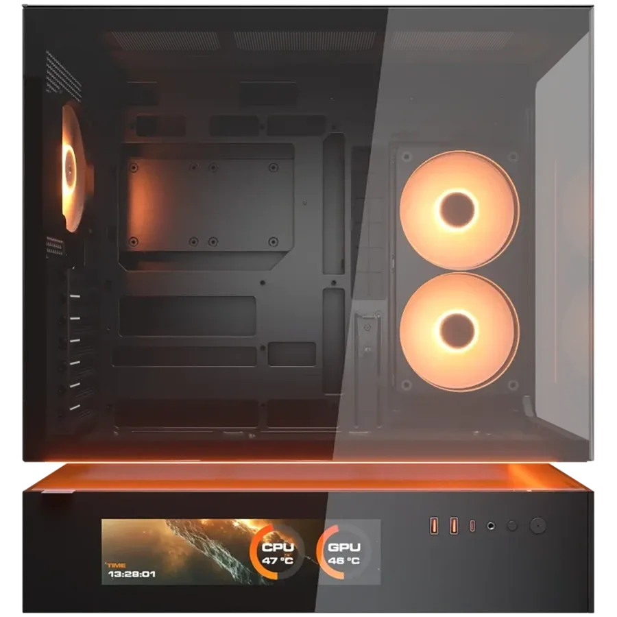 Компютърна кутия Cougar CFV235 Vision PC Case, Mid Tower, черна