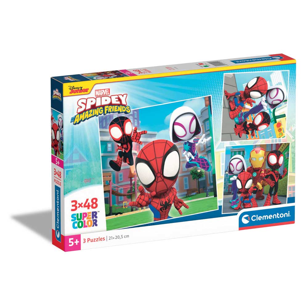CLEMENTONI 3x48ч. Пъзел Spidey and His Amazing Friends