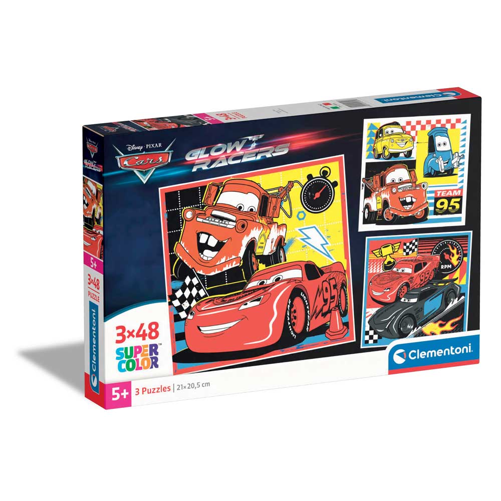 CLEMENTONI 3x48ч. Пъзел Cars