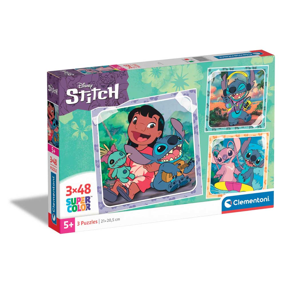 CLEMENTONI 3x48ч. Пъзел Stitch