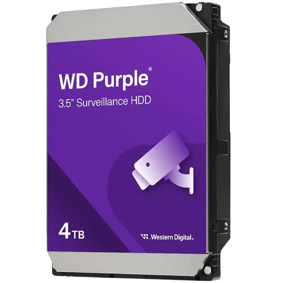 Хард диск Western Digital WD Purple 4TB CMR, 3.5'', 128MB, SATA 6Gbps