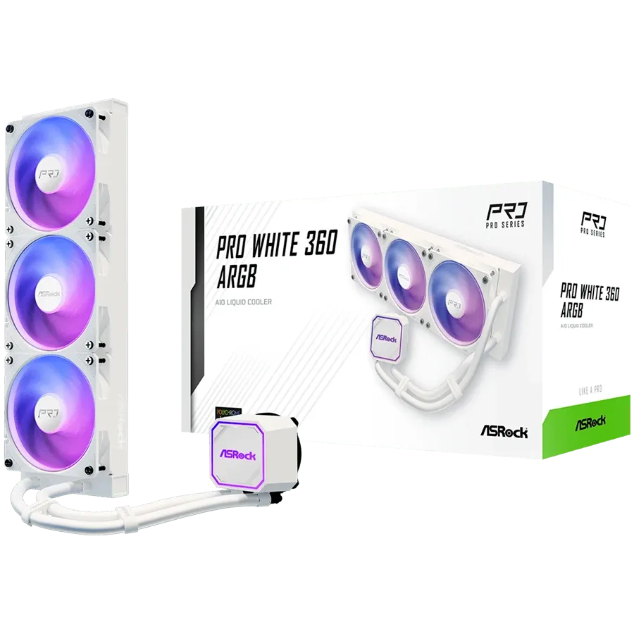 Охладител ASRock Pro White 360 ARGB