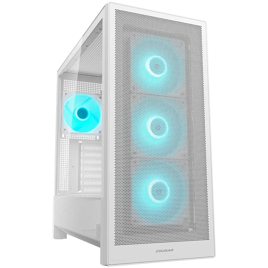 Компютърна кутия Cougar MX230 RGB PC Case, Mid Tower, бяла