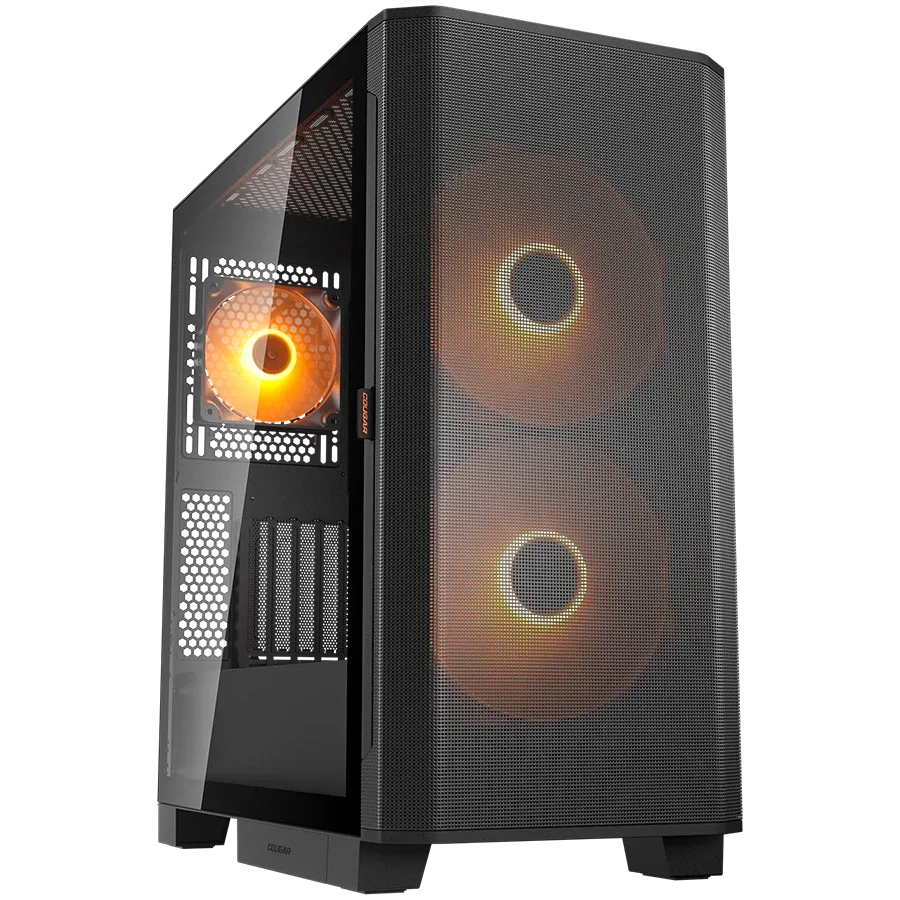 Компютърна кутия Cougar Airface FLO RGB PC Case, Mid Tower, черна