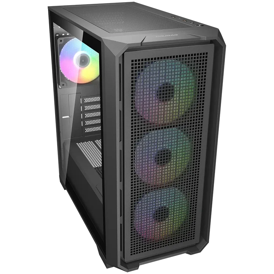 Компютърна кутия Cougar MX600 Mini V2 RGB PC Case, Mini Tower, черна