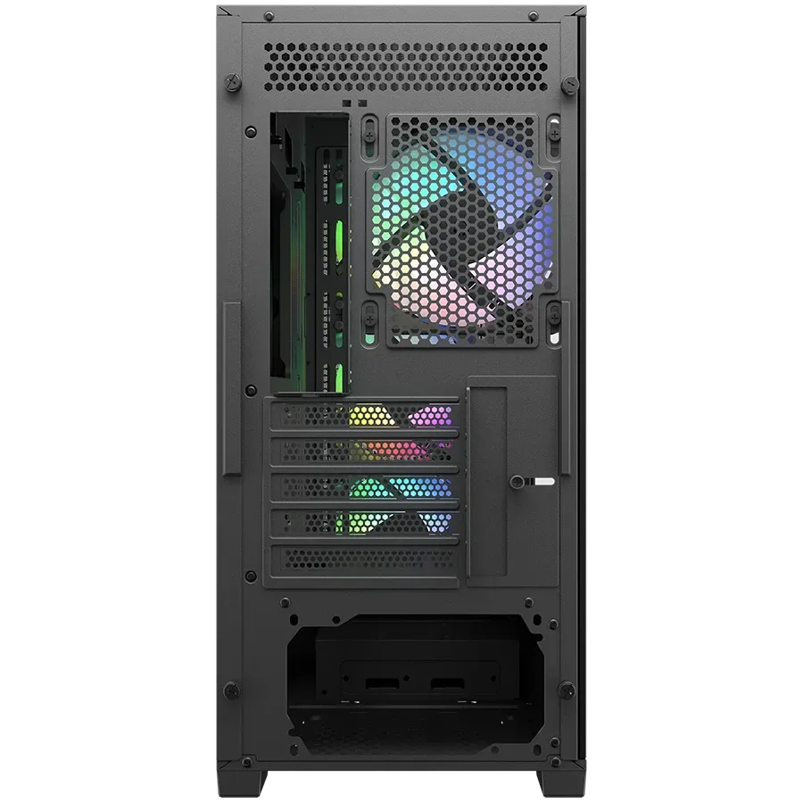 Компютърна кутия Cougar MX600 Mini V2 RGB PC Case, Mini Tower, черна