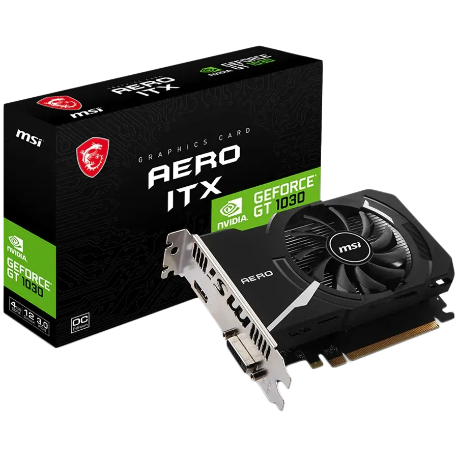 Видео карта MSI Nvidia GeForce GT 1030 AERO ITX 4GHD4 OC