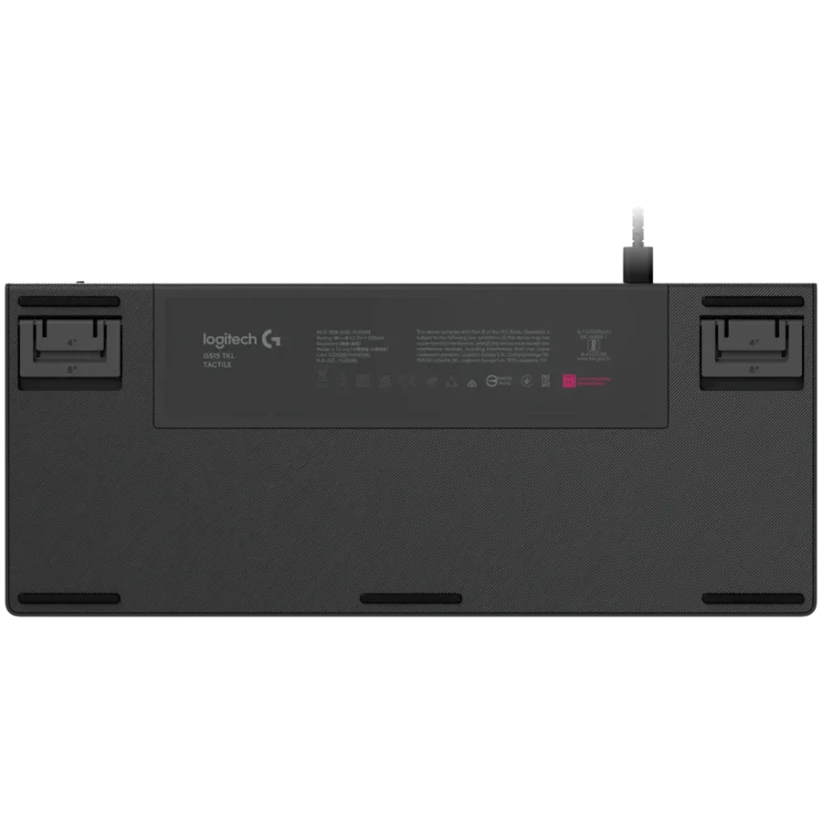 Геймърска клавиатура Logitech G515 TKL Wired, BGR, USB, черна