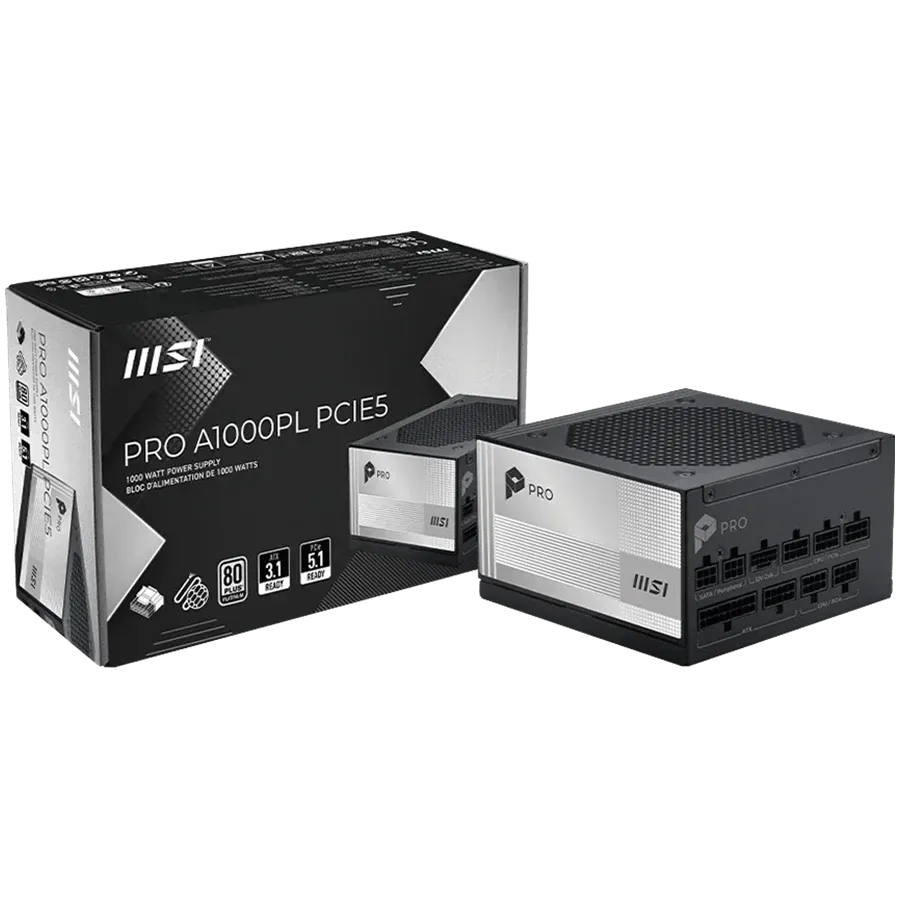 Захранване MSI PRO A1000PL PCIE5