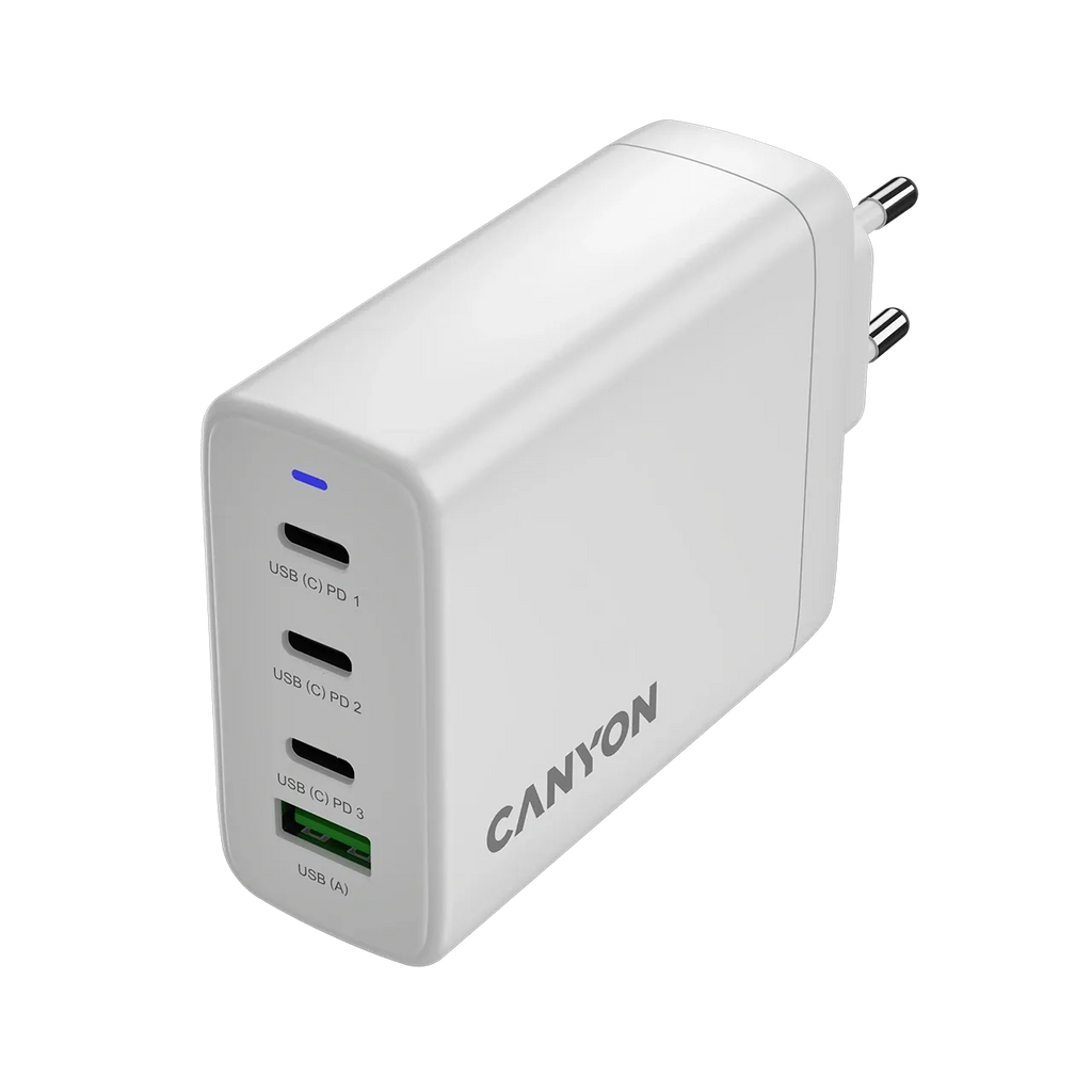 Зарядно устройство Canyon charger OnCharge 120 GAN Total 120W MAX 3 USB-C +1