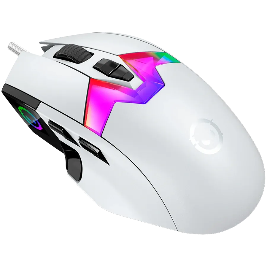 Геймърска мишка Lorgar MSP80, 8000 Hz Pro, бяла