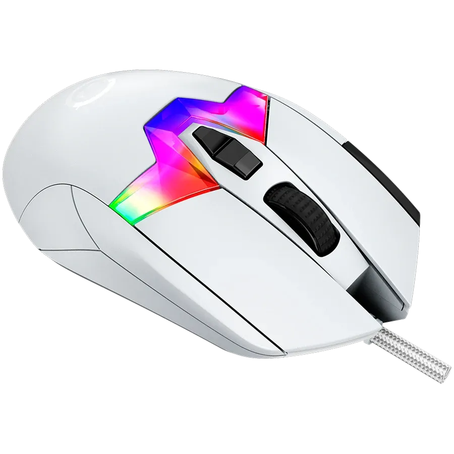 Геймърска мишка Lorgar MSP80, 8000 Hz Pro, бяла
