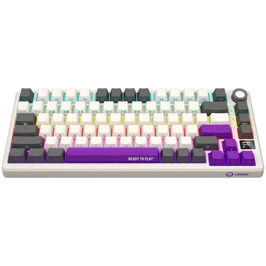 Геймърска клавиатура Lorgar KBP7075W, Wireless 75% Mechanical Pro (LRG-KBP7075W-RT-US)