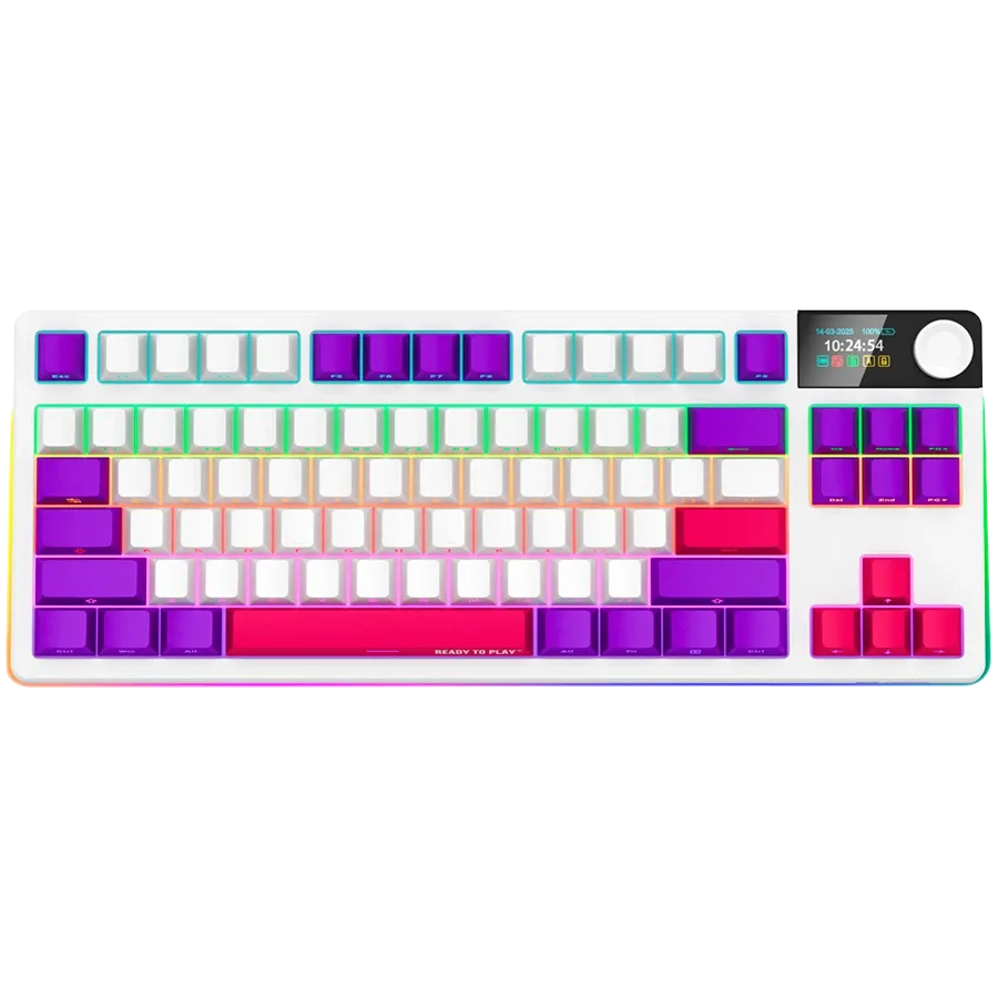 Геймърска клавиатура Lorgar KBP70TKLW, Wireless TKL Mechanical Pro (LRG-KBP70TKLW-WH-US)