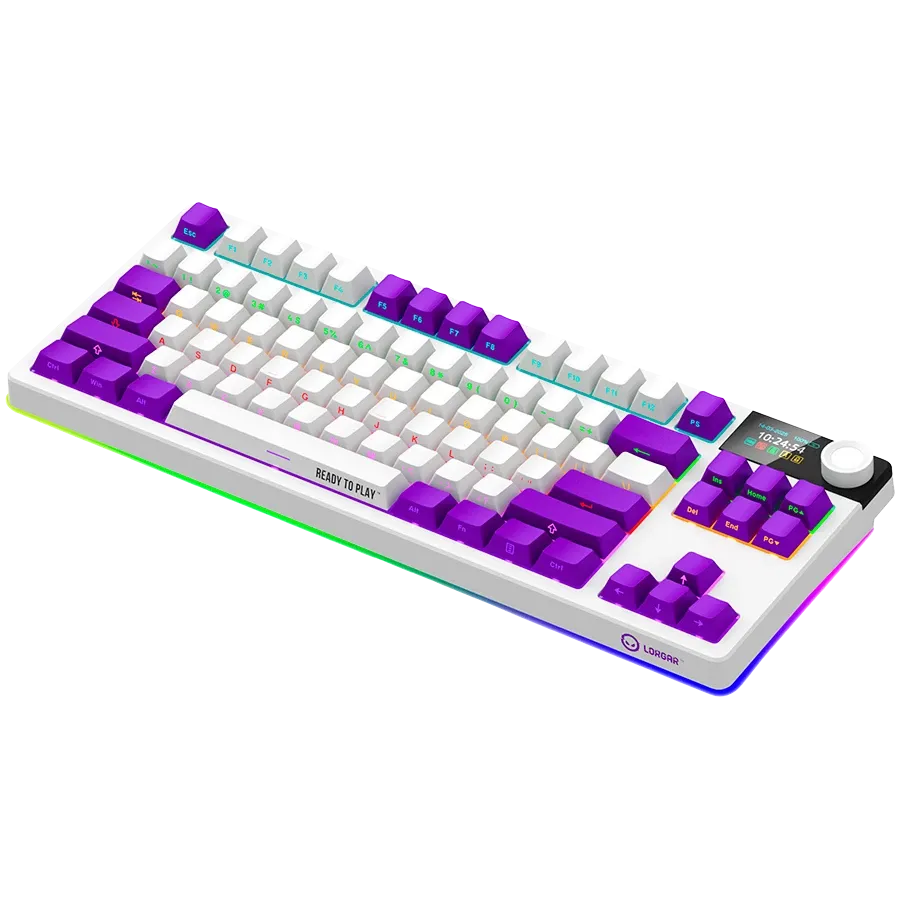 Геймърска клавиатура Lorgar KBP70TKLW, Wireless TKL Mechanical Pro (LRG-KBP70TKLW-WH-US)