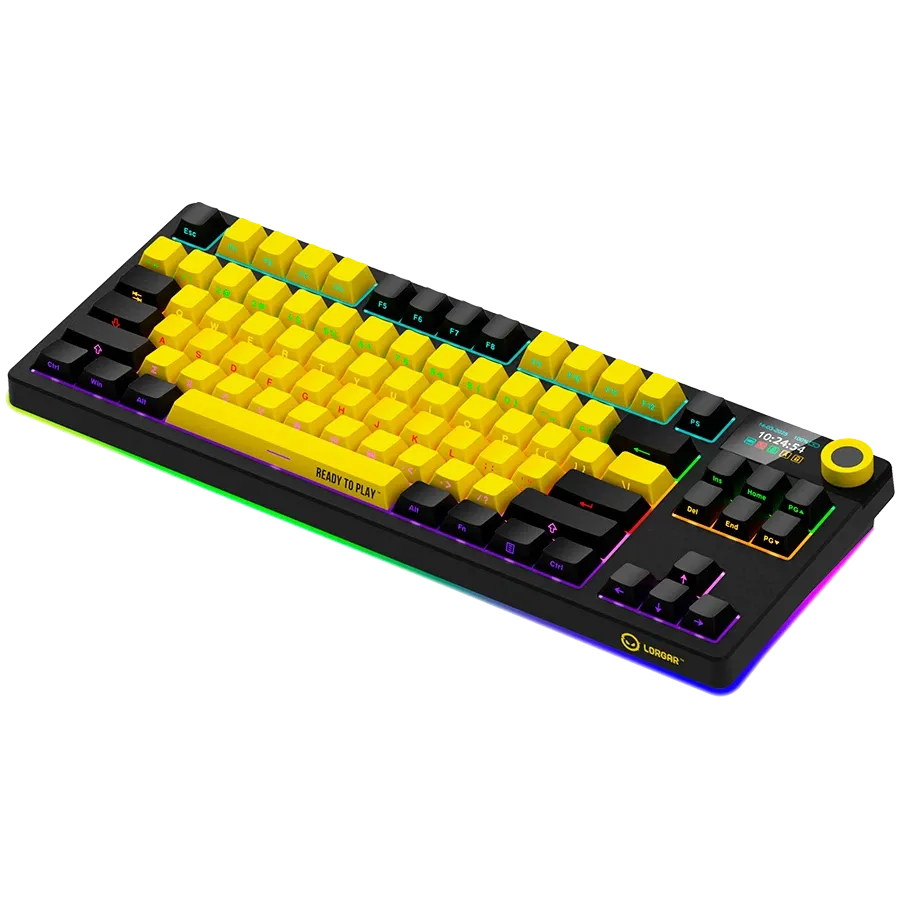 Геймърска клавиатура Lorgar KBP70TKLW, Wireless TKL Mechanical Pro (LRG-KBP70TKLW-YL-US)