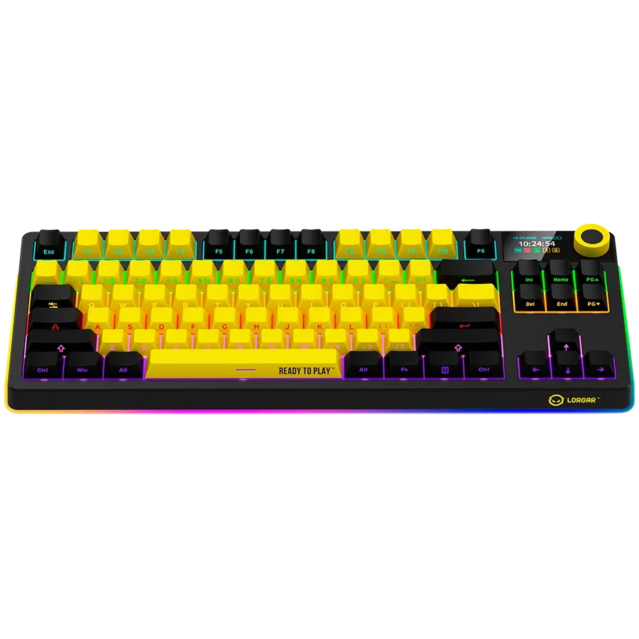 Геймърска клавиатура Lorgar KBP70TKLW, Wireless TKL Mechanical Pro (LRG-KBP70TKLW-YL-US)