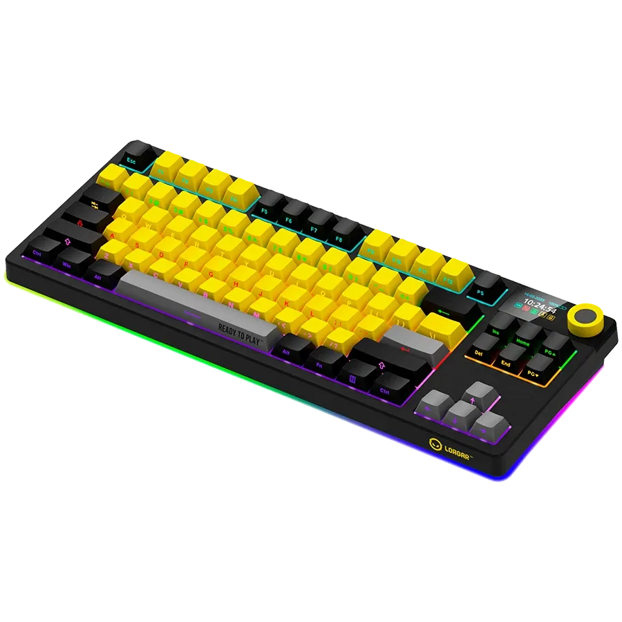 Геймърска клавиатура Lorgar KBP70TKLW, Wireless TKL Mechanical Pro (LRG-KBP70TKLW-YL-US)