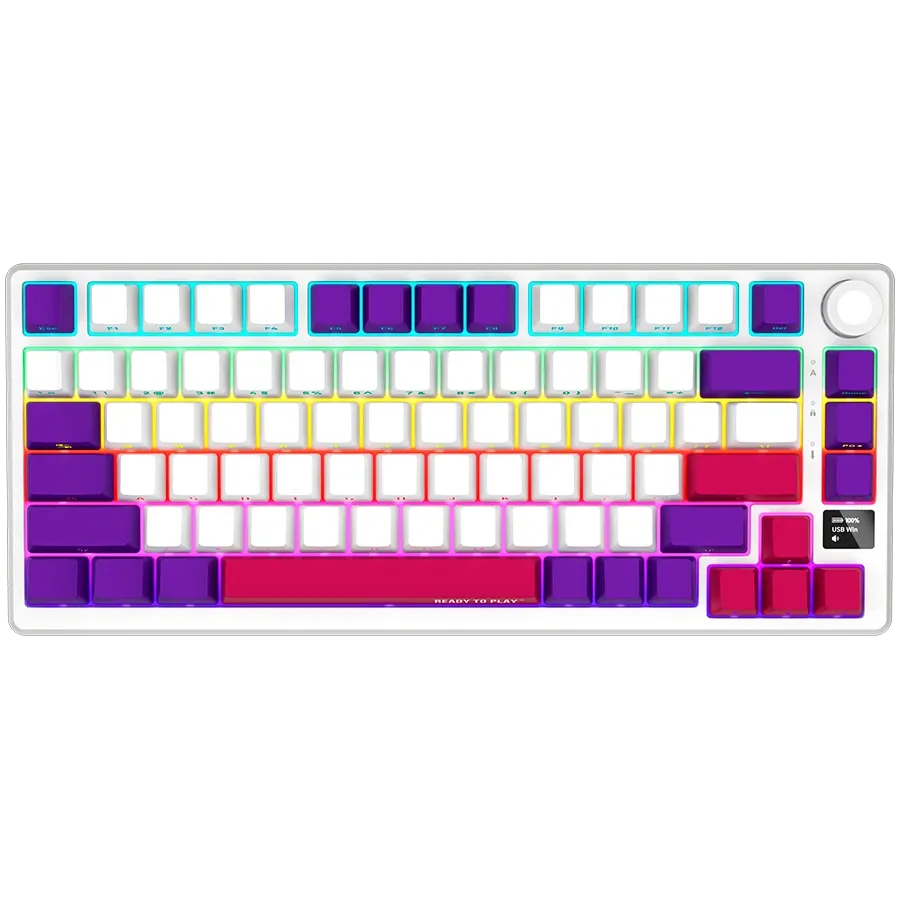 Геймърска клавиатура Lorgar KBP7075W, Wireless 75% Mechanical Pro (LRG-KBP7075W-WH-US)