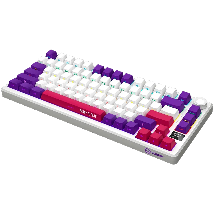 Геймърска клавиатура Lorgar KBP7075W, Wireless 75% Mechanical Pro (LRG-KBP7075W-WH-US)