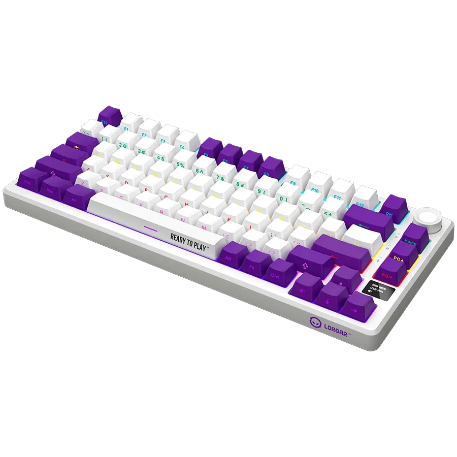 Геймърска клавиатура Lorgar KBP7075W, Wireless 75% Mechanical Pro (LRG-KBP7075W-WH-US)