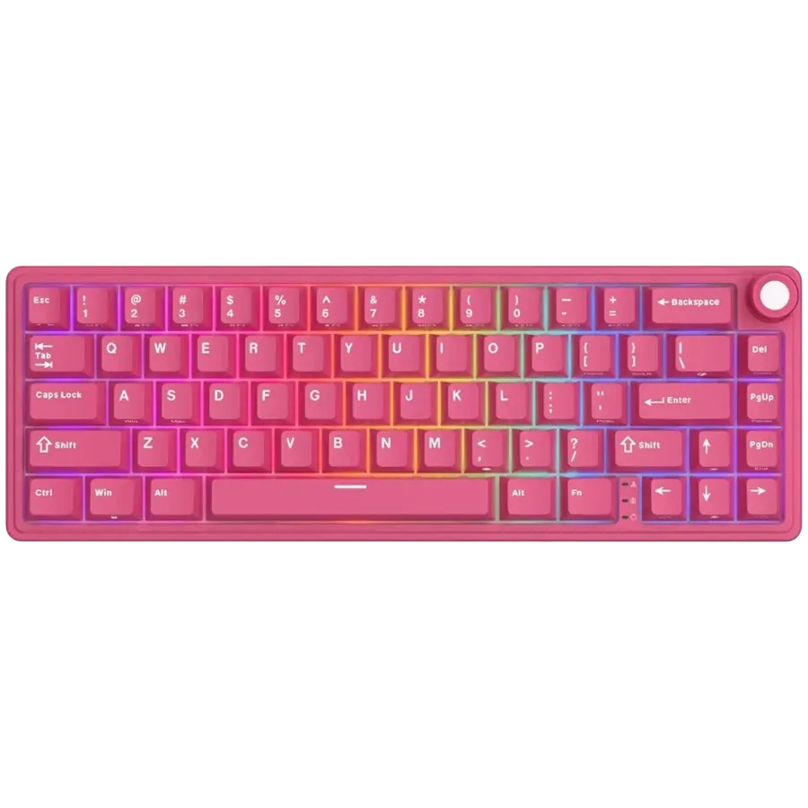 Геймърска клавиатура Royal Kludge R65 Berry Red Cream Switch