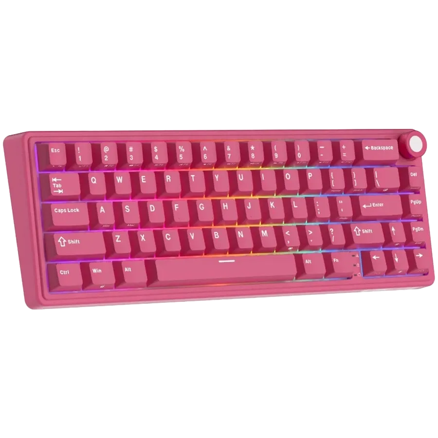 Геймърска клавиатура Royal Kludge R65 Berry Red Cream Switch