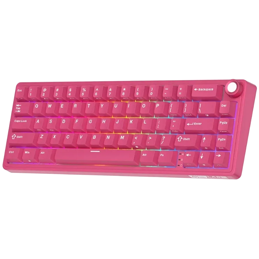 Геймърска клавиатура Royal Kludge R65 Berry Red Cream Switch