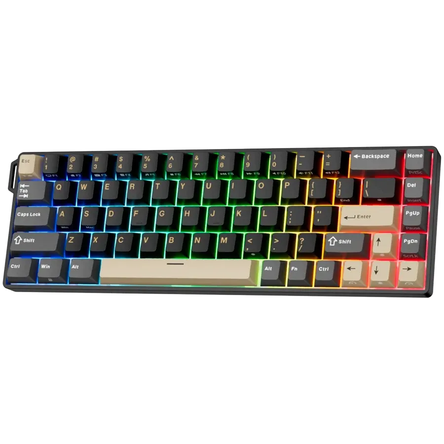 Геймърска клавиатура Royal Kludge RK68 HE Phantom Mint switch