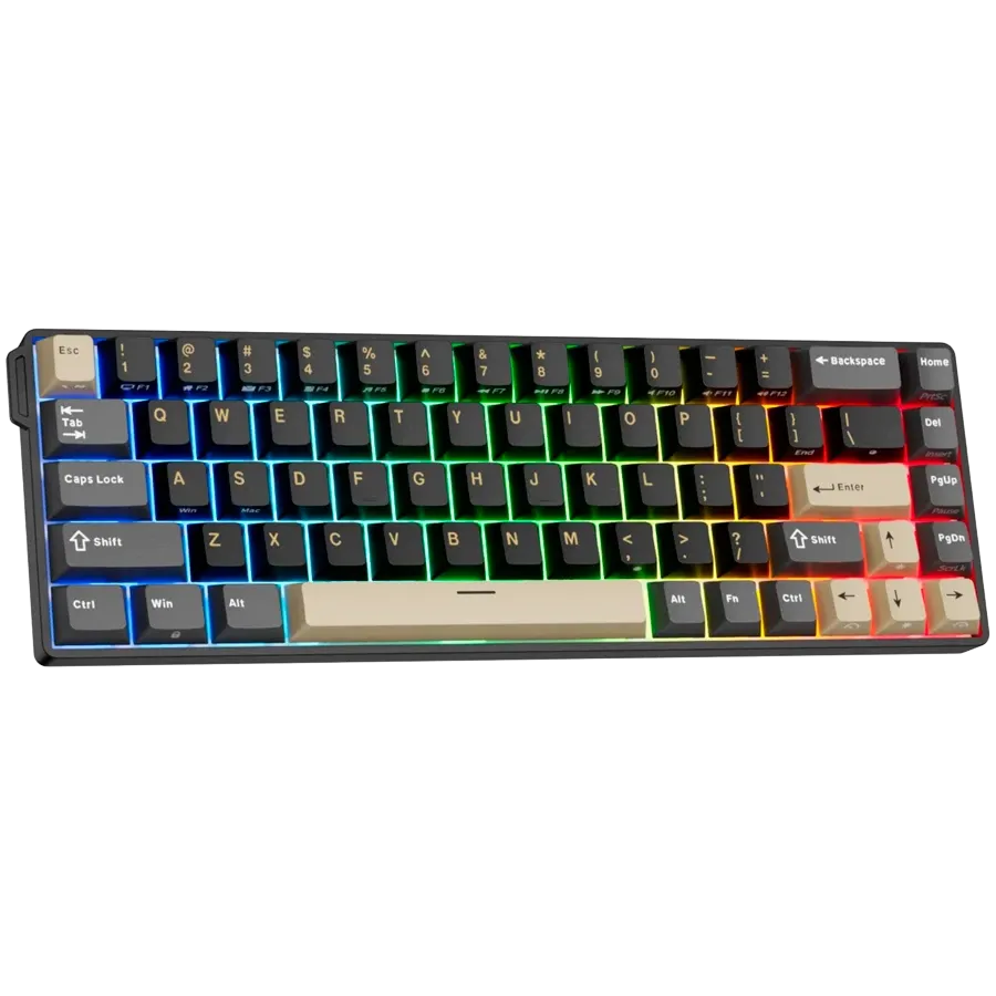 Геймърска клавиатура Royal Kludge RK68 HE Phantom Mint switch