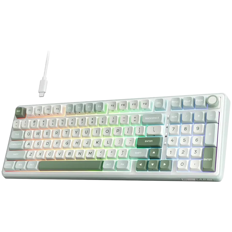 Геймърска клавиатура Royal Kludge RK R98Pro Sky Cyan Cream switch