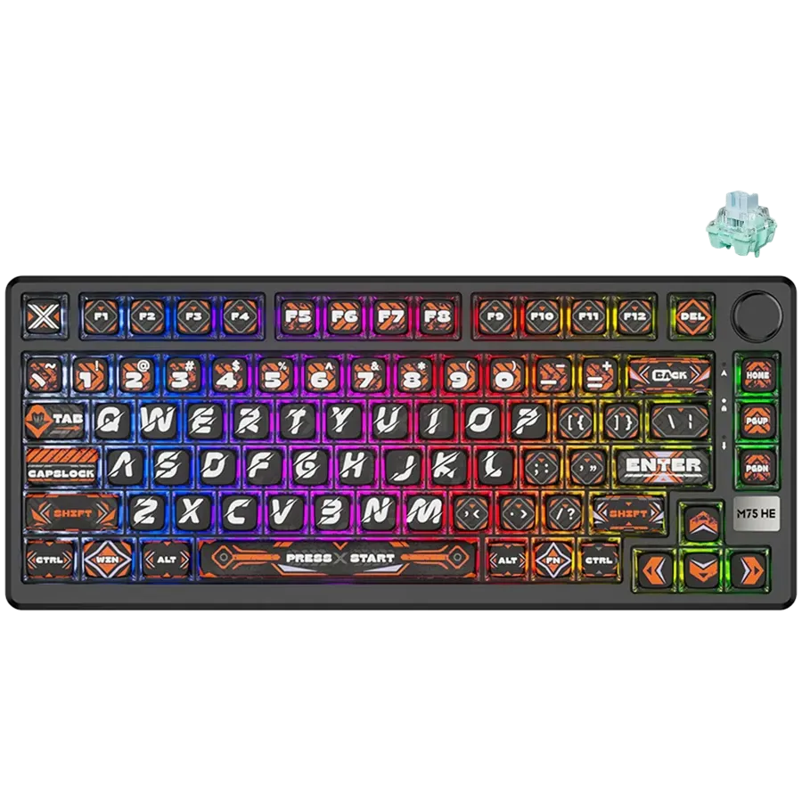 Геймърска клавиатура Royal Kludge RKM75 HE Hephaestus Mint switch