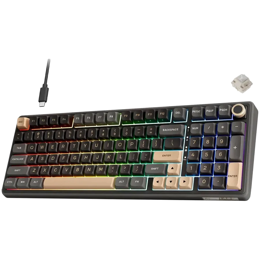 Геймърска клавиатура Royal Kludge RK R98Pro Phantom Cream switch
