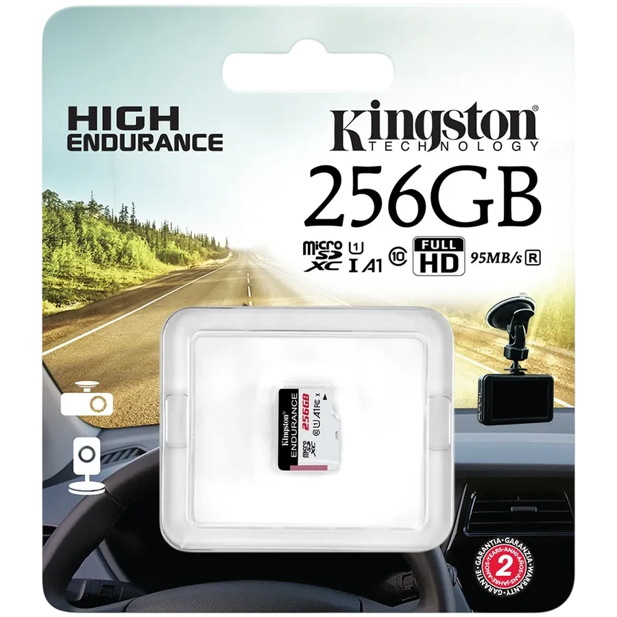 Карта памет Kingston 256GB microSDXC Endurance 95R/45W C10 A1 UHS-I Card Only