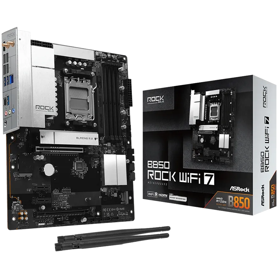 Дънна платка ASRock MB Desktop B850 Rock WiFi 7